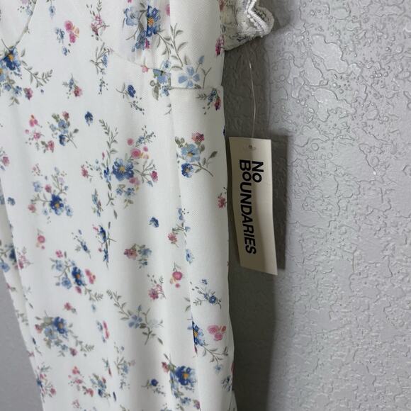 NWT No Boundaries Slip Dress Maxi Babydoll Lace Sz XL Floral Fairy 90's Y2K Styl - Picture 5 of 7